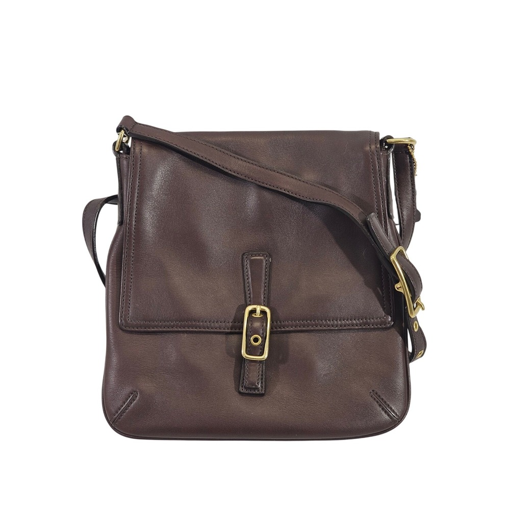 Coach 9592 LGW S Hip Flap Leather Crossbody Bag Mahogany Brown Brass Hardware